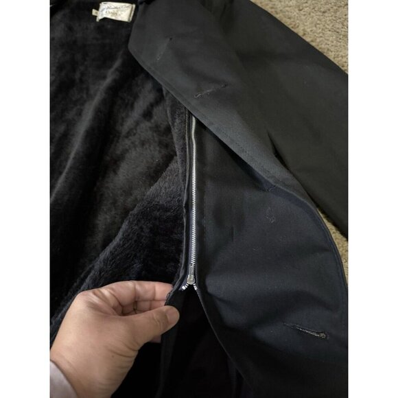 VINTAGE CAMPUS ALL WEATHER Black Coat Zip Out Lining Made In USA Sz 42 READ - Picture 12 of 13